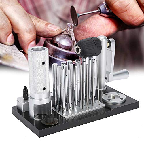 Biegering-Hersteller, professioneller Edelstahl-Wickler Handgekurbelte Drahtziehmaschine Schmuckringherstellung Werkzeug Biegering-Juwelier-Werkzeug mit 20 Dornen von 2,5 mm bis 12 mm Zubehör Biegering-Hersteller, professioneller Edelstahl-Wickler Handgekurbelte Drahtziehmaschine Schmuckringherstellung Werkzeug Biegering-Juwelier-Werkzeug mit 20 Dornen von 2,5 mm bis 12 mm Zubehör von Focket