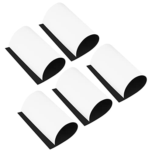 Druckbare Magnetblätter, 5pcs A4 Flexible Magnetintenkanal -Druckblatt Druckbares Fotopapier Magnet, Glänzend Druckpapier Nicht -Klebstoff -Backing für Gemeinsame von Focket