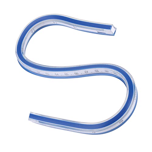 Focket 1 PCs Kunststoff Flexible Kurve Lineal Doppelseitiges Entwurfsmesswerkzeug für Kleidermacher und Ingenieure (30 cm/11,8in) von Focket