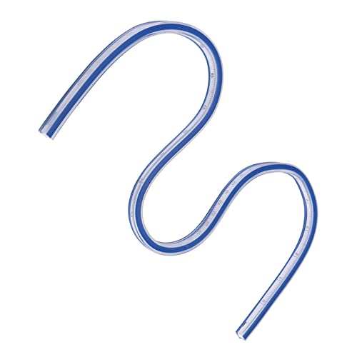 Focket 1 PCs Kunststoff Flexible Kurve Lineal Doppelseitiges Entwurfsmesswerkzeug für Kleidermacher und Ingenieure (60 cm/23,6in) von Focket
