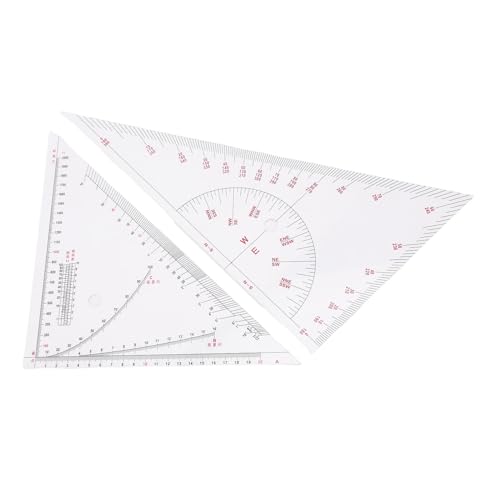 Focket Dreiecksherrscher, 2pcs Acryltransparenz Großer 405 -mm -Diagramm -Zeichnung Dreieck Lineal Multifunktional Entfernungsmessungssatz für die Nautische Navigation Focket Dreiecksherrscher, 2pcs Acryltransparenz Großer 405 -mm -Diagramm -Zeichnung Dreieck Lineal Multifunktional Entfernungsmessungssatz für die Nautische Navigation von Focket
