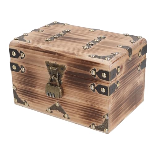 Focket Holzschatzkiste, Vintage -Design mit Passwortschloss für Schmuckaufbewahrung Focket Holzschatzkiste, Vintage -Design mit Passwortschloss für Schmuckaufbewahrung von Focket