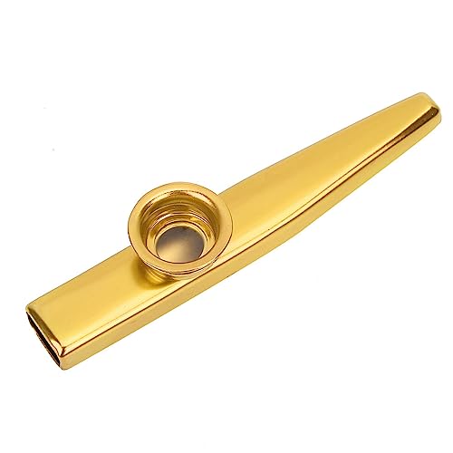 Focket Mini Aluminium -Legierung Kazoo Ukulele -Gitarrenpartner Easy Learn Instrument für Reisen Camping (GOLD) von Focket