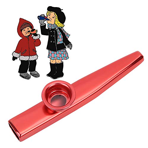 Focket Mini Aluminium -Legierung Kazoo Ukulele -Gitarrenpartner Easy Learn Instrument für Reisen Camping (Rot) von Focket