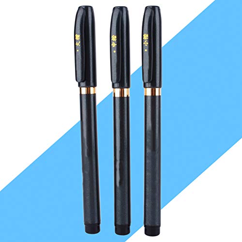 Focket Shodo Black Marker Soft Caligrafy Pen Pen -Pins -Pinsel Set mit Unterschiedlichen Breiten der Linie für Anzeichen von Archiviereinladungen / 3pcs Focket Shodo Black Marker Soft Caligrafy Pen Pen -Pins -Pinsel Set mit Unterschiedlichen Breiten der Linie für Anzeichen von Archiviereinladungen / 3pcs von Focket