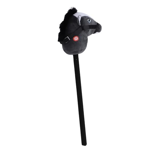 Focket Stick, Weicher Plüsch -Tierkopf, um Spielzeug mit 2 Soundeffekten für 70 Cm Plüsch und PVC -Hobby Pferdestiftspielzeug zu Spielen (BLACK) von Focket