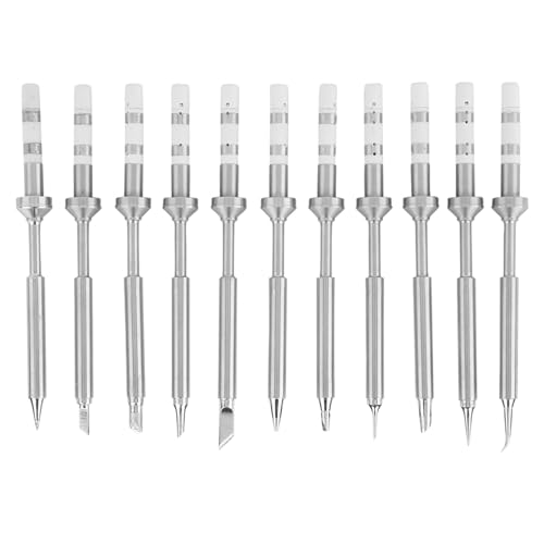 Focket TS100-JL02 MINI-Stift-Lötkolben-Eisen-Tipps Austausch aus Edelstahl mit Gutem Blötungseffekt, 1 Lötkolfenspitze für den Schnellen Temperaturanstieg für TS100 (TS100 Löten Eisenkopf 11 von Focket