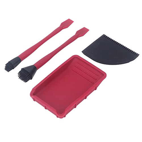 Das Komplette Silikonkleber-Set, 4-teilig, 2 Pinsel, 1 Kamm und 1 Tablett, Silikonkleber-Applikator-Set, Doppelkopfbürste, Silikonkleber-Set, Einheitliches Silikonkleber-Set für Das Komplette Silikonkleber-Set, 4-teilig, 2 Pinsel, 1 Kamm und 1 Tablett, Silikonkleber-Applikator-Set, Doppelkopfbürste, Silikonkleber-Set, Einheitliches Silikonkleber-Set für von Fockety