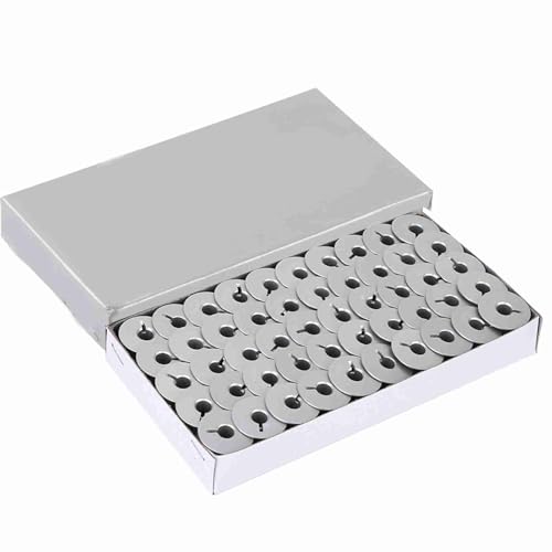 Fockety 100 Pcs Aluminiumnähmaschinen -Spulen, Geschlitzte Hochwertige Alumina -Material, Kompaktes Leichtes Gewicht für eine Einfache Lagerung, mit Glatte Oberfläche für Industrielle von Fockety