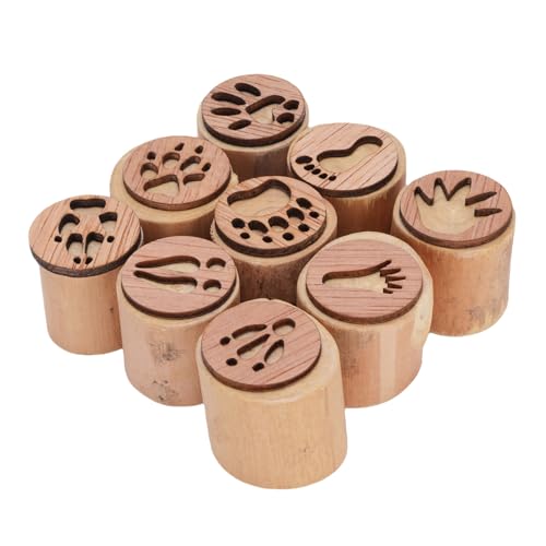 Fockety 9-teilige Tierstempel aus Holz, Feine Details, Schöne Muster Zum Dekorieren von Karten, Geschenkpapier, Tagebüchern und Planern, aus Strapazierfähigem Holzmaterial für das Fockety 9-teilige Tierstempel aus Holz, Feine Details, Schöne Muster Zum Dekorieren von Karten, Geschenkpapier, Tagebüchern und Planern, aus Strapazierfähigem Holzmaterial für das von Fockety