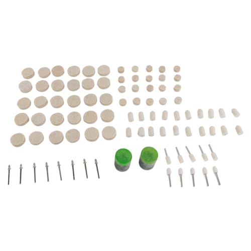 Fockety 90pcs Schleifwolle Filzpolierrad Set, in Verschiedenen Branchen Weit Verbreitet, Hervorragend Zum Mahlen und Polieren, Ideal für Ausrüstung und Edelstahl, Milchweiß Fockety 90pcs Schleifwolle Filzpolierrad Set, in Verschiedenen Branchen Weit Verbreitet, Hervorragend Zum Mahlen und Polieren, Ideal für Ausrüstung und Edelstahl, Milchweiß von Fockety