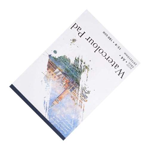 Fockety A5 Aquarell Sketch Book Kreativer Notizblock für das Malen von Zeichnen von Tagebuch, 15 Blätter, Ideal für Künstler, Weiß (A4) von Fockety