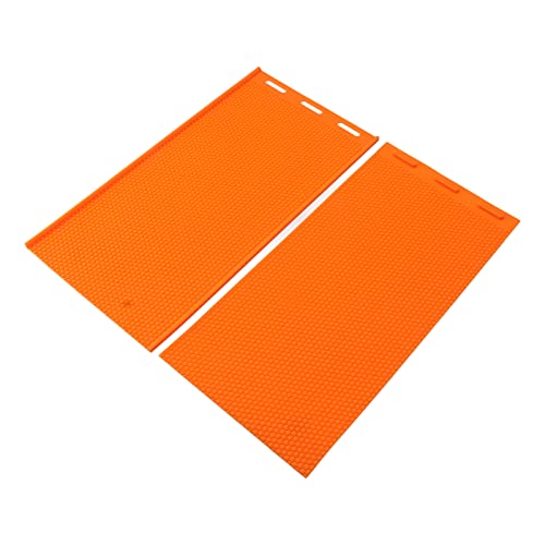 Fockety Bienenwachs -Fundament -Presseform, 2pcs 17,0 X 8,9 Zoll Silikon Bienenwachsform Bienenwachsblech Form, Bienenzucht Silikon Flexible Bienenstockwachs für IMKER von Fockety