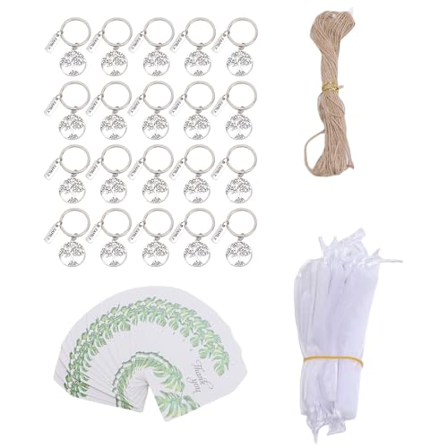 Fockety Geschenke zum Familientreffen: 20 Baum-Schlüsselanhänger mit inspirierender Karte, Geschenktüten, 10 m Seil, Familien-Schlüsselanhänger für die Party zum Lehrertag, Thanksgiving Fockety Geschenke zum Familientreffen: 20 Baum-Schlüsselanhänger mit inspirierender Karte, Geschenktüten, 10 m Seil, Familien-Schlüsselanhänger für die Party zum Lehrertag, Thanksgiving von Fockety