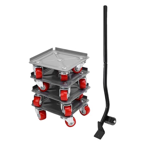 Fockety Möbeltransporter mit 5 Rädern, Möbelhebe- und -bewegungswerkzeug mit Verlängerungs-Brechstange, 770 Kg, Karbonstahllegierung, 360-Grad-Drehdesign für Flexible Bewegung, Geeignet Fockety Möbeltransporter mit 5 Rädern, Möbelhebe- und -bewegungswerkzeug mit Verlängerungs-Brechstange, 770 Kg, Karbonstahllegierung, 360-Grad-Drehdesign für Flexible Bewegung, Geeignet von Fockety
