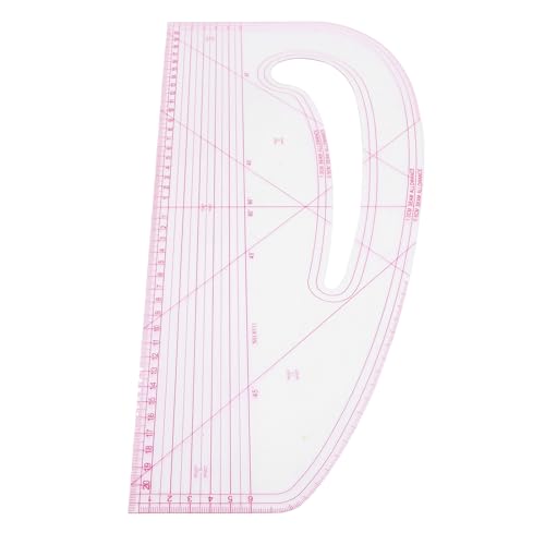 Fockety Musterherstellung Herrscher, Multi -Purpose -Kleidungsstruktur -Design -Nählehrer Zum Zeichnen von Kurvenlinienmuster, mit Klarer Metrischer Skala von Fockety