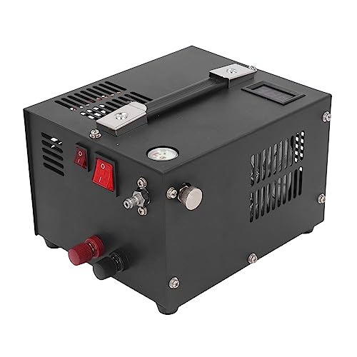 Fockety PCP Luftkompressor, DC12V 4500Psi Hochdruck Luftkompressor Pumpe, Öl Wasserfrei und Lüfterkühlung, Elektrischer Scubakompressor mit 8mm Fitting, für PCP Luftgewehre Luftpistolen Fockety PCP Luftkompressor, DC12V 4500Psi Hochdruck Luftkompressor Pumpe, Öl Wasserfrei und Lüfterkühlung, Elektrischer Scubakompressor mit 8mm Fitting, für PCP Luftgewehre Luftpistolen von Fockety