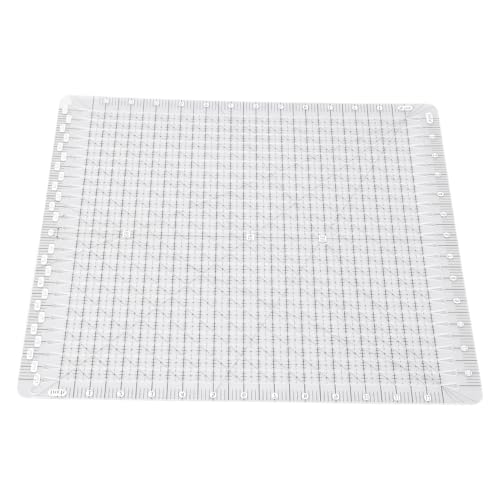 Fockety Quilt Herrscher, 12,5x12,5in Acrylquadrat Quilt Lineal Quilting Vorlagen Nähen Lineal, Geschlitzte Herrscher Zum Quilten und Nähen, Stoff Präzise Schneiden von Fockety