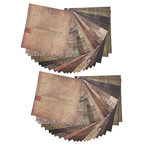 Fockety Retro Bastelpapier, haltbar Zwei Kopien 5,9 x 5,9 Zoll Scrapbook Papier, Album Scrapbook Muster für Hand Konto Dekoration Geschenkbox Verpackung DIY Origami Fockety Retro Bastelpapier, haltbar Zwei Kopien 5,9 x 5,9 Zoll Scrapbook Papier, Album Scrapbook Muster für Hand Konto Dekoration Geschenkbox Verpackung DIY Origami von Fockety
