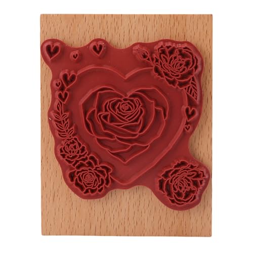 Fockety Rosenstempel, Rosen Stempel, eleganter Wachssiegelstempel, Dekoration für Einladungsumschläge, Briefumschläge, Poster, Karten, Briefpost, Verpackung für Geburtstagsfeiern, von Fockety