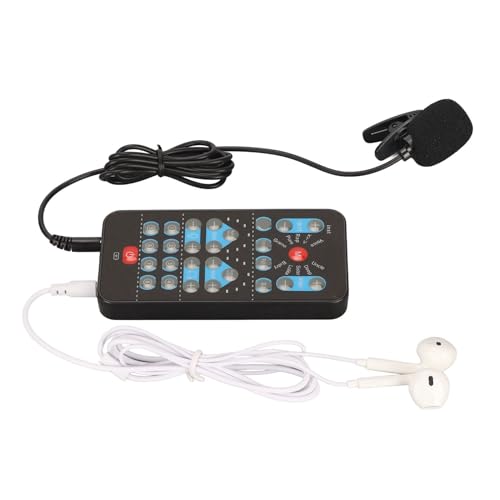Fockety Sprachwechsler, 10 Soundwechsel Modi 8 Klangeffekte Freiheit Laufwerk Einstecken und Loslegen Mikrofon-Sprachwechsler USB-Ladung Feinabstimmungsfunktion Handheld-Sprachwechsler von Fockety