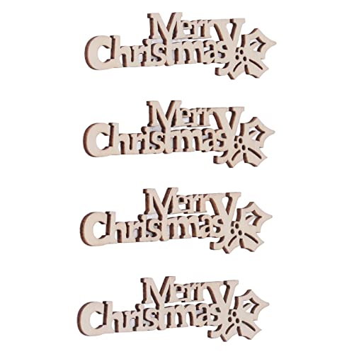 Fockety Unvollendete Wortscheiben aus Holz, Mini-Dihntsscholzscheiben für Diy-malerei, Holzausschnitt „frohe weihnachten“ Zum Basteln, Holzausschlitt „Frohe Weihnachten“ Zum Aufhaargen, Holzausglitt von Fockety