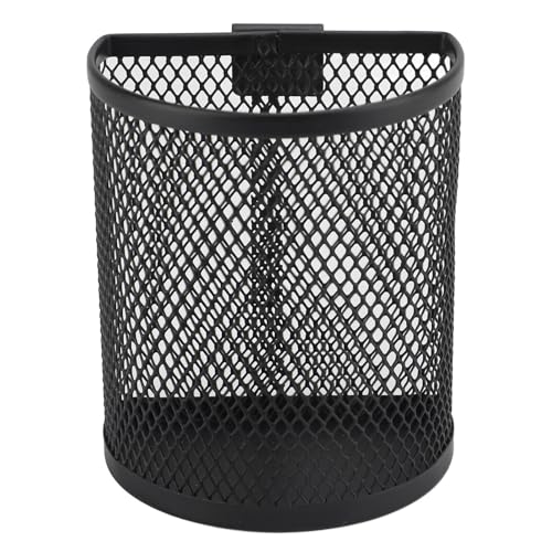 Fockety Wandmagnierte Stifthalter, Mesh Metall Bleistifthalter mit Haken, Multifunktionaler Lebkapazitätsbehälter, Office -Schreibtischorganisator für Büro, Schule, Zuhause (Schwarz) von Fockety