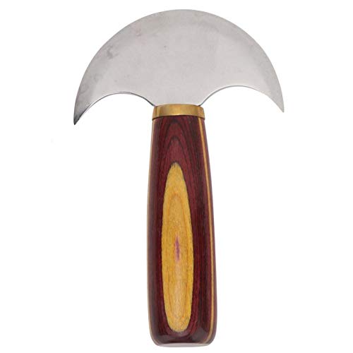 Halbmondmesser, Rundmesser aus Leder, Stahl Leicht zu steuern Scharf für Carfting Working Leathercraft Leather(small) von Fockety