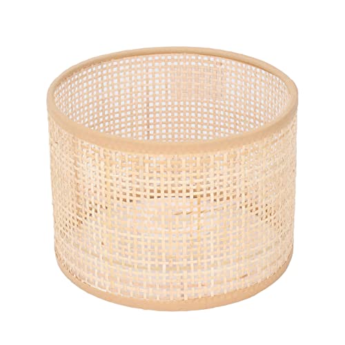Fockety Lampenschirm, Rattan-Gewebe-Anhänger-Befestigungs-Schirme Hängende Pendelleuchten-Abdeckung, Handgemachte Hängende Decken-Lampen-Handwerks-Lampenschirm für Esszimmer, Schlafzimmer von Fockety