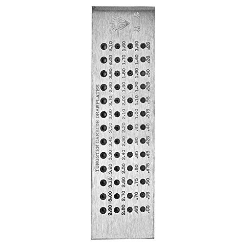 Metall Exquisite tragbare Schmuck Draht Drawplate, leichte runde Form Zeichenplatte, für die Herstellung von Schmuck(Round 0.26-4.1) von Fockety