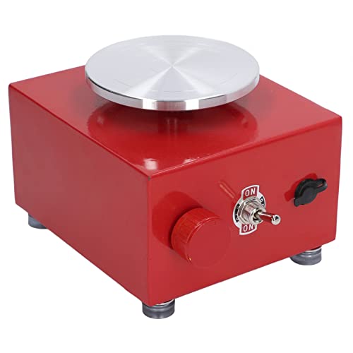 Mini-Töpferscheibe, 0-2000 RPM Elektrische Keramikscheibe mit abnehmbarem Becken, einstellbare Geschwindigkeit DIY Mini-Tonmaschinen Töpfermaschine für Erwachsene von Fockety