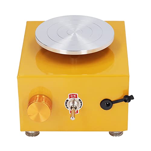 Mini-Töpferscheibe für Erwachsene, elektrische -Töpferscheibe mit 0-2000 U/min, DIY-Tonformwerkzeug mit Drehteller, abnehmbarem Becken für Schulkeramikunterricht, Töpferbar (EU) von Fockety