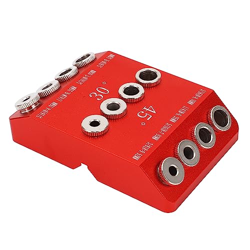 Pocket Hole Jig, 30° 45° 90° 2 bis 12mm Joinery Hole Drill Guide, Aluminiumlegierung genaue Holzbearbeitung Bohren Locator Hole Locator für Bohrmaschinen, DIY Schreinerarbeiten Pocket Hole Jig, 30° 45° 90° 2 bis 12mm Joinery Hole Drill Guide, Aluminiumlegierung genaue Holzbearbeitung Bohren Locator Hole Locator für Bohrmaschinen, DIY Schreinerarbeiten von Fockety