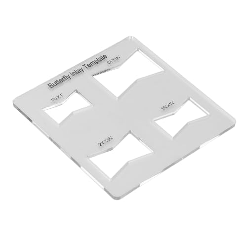 Schmetterlings-Inlay-Schablone, Acryl-Bowtie-Fräser-Schablone für Holzbearbeitung, Möbelreparaturverstärkung, Kompaktes, Leichtes Design, Holzverbindung, Verwendet für Schmetterlings-Inlay-Schablone, Acryl-Bowtie-Fräser-Schablone für Holzbearbeitung, Möbelreparaturverstärkung, Kompaktes, Leichtes Design, Holzverbindung, Verwendet für von Fockety