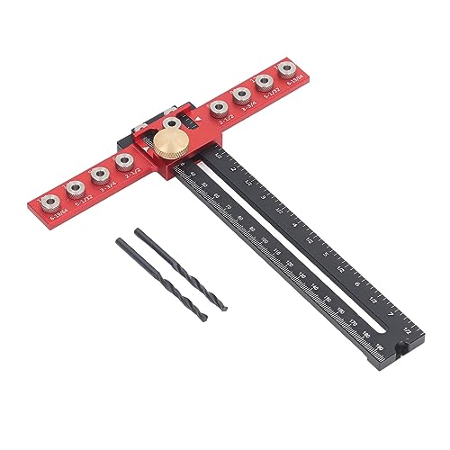 Schrank-Hardware-Vorrichtung, Verstellbares Bohrführungs-Schablonenwerkzeug aus Aluminiumlegierung, Bohrschablonenführung für Tür, Schublade, Vordere Knöpfe, Griffe und Griffe Schrank-Hardware-Vorrichtung, Verstellbares Bohrführungs-Schablonenwerkzeug aus Aluminiumlegierung, Bohrschablonenführung für Tür, Schublade, Vordere Knöpfe, Griffe und Griffe von Fockety