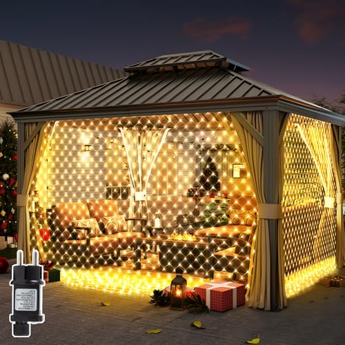 Focxoio LED Lichternetz 2 x 2M 208LEDs Lichterkette Netz, IP44 Lichternetz Außen mit 8 Modi, Speicher- und Timerfunktion, Lichterkettennetz Innen und Außen für Büsche Garten, Warmweiß Focxoio LED Lichternetz 2 x 2M 208LEDs Lichterkette Netz, IP44 Lichternetz Außen mit 8 Modi, Speicher- und Timerfunktion, Lichterkettennetz Innen und Außen für Büsche Garten, Warmweiß von Focxoio