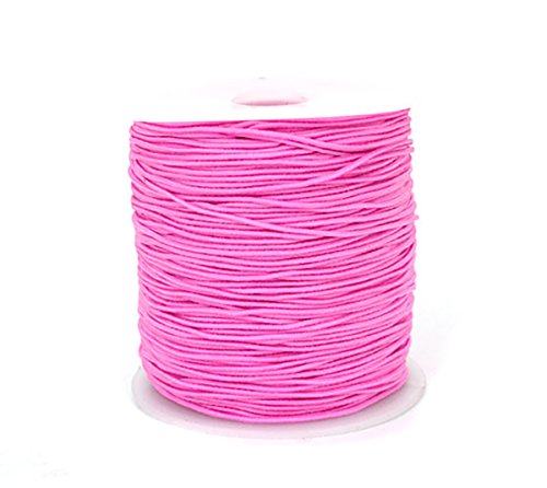 0,8 mm 100 m dehnbares elastisches Seil, Perlenfaden, Gebetsperlen, elastischer Faden für DIY-Schmuckherstellung, 1 Rolle (Rosa) von Fodattm