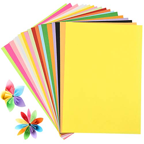 200 Blatt Buntpapier Basteln, Farbigen A4 Kopierpapier 80gsm, Bunte Zuschnitt Papier für Dekorieren, Tonpapier Pastell Bastel-Papier für DIY Kunst Handwerk, 20 Farben von Fodlon