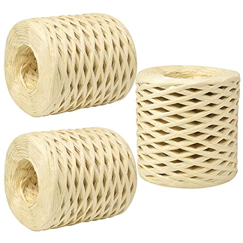 3 Rollen Bast Papier Bänd, 200M Raffia Papierband Naturbast, Raffia Paper Schnur, Geschenkband Verpackung Papier Bindfäden für Festival Geschenkverpackung, DIY Handwerk Weberei Dekoration (Natürlich) 3 Rollen Bast Papier Bänd, 200M Raffia Papierband Naturbast, Raffia Paper Schnur, Geschenkband Verpackung Papier Bindfäden für Festival Geschenkverpackung, DIY Handwerk Weberei Dekoration (Natürlich) von Fodlon