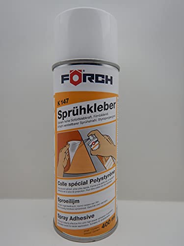 FÖRCH K147 SPRÜHKLEBER KLEBER KLEBSTOFF LEDER STOFF STYROPOR HIMMEL 400ML (1) von Förch