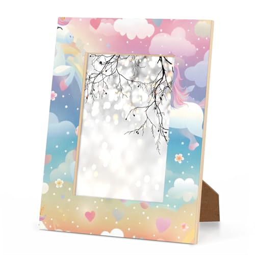 Foerrkelg Bilderrahmen mit Einhorn-Wolke, 10 x 15 cm, Einhorn-Regenbogen, 10 x 15 cm, horizontaler und vertikaler Rahmen, Holz-Bilderrahmen für Desktop- oder Wanddekoration Foerrkelg Bilderrahmen mit Einhorn-Wolke, 10 x 15 cm, Einhorn-Regenbogen, 10 x 15 cm, horizontaler und vertikaler Rahmen, Holz-Bilderrahmen für Desktop- oder Wanddekoration von Foerrkelg