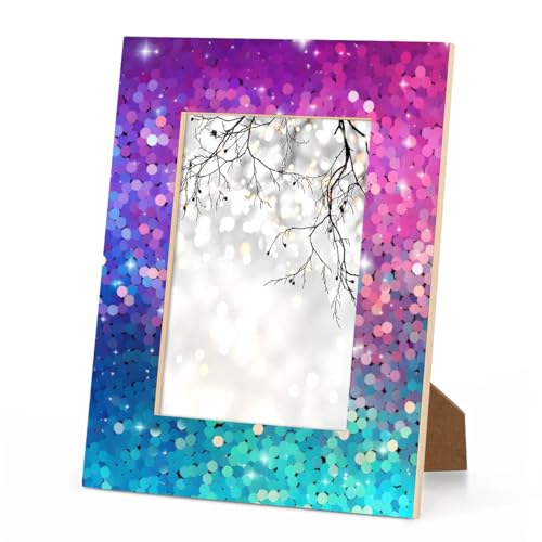 Foerrkelg Glitzer-Bilderrahmen, 12,7 x 17,8 cm, Pailletten, 12,7 x 17,8 cm, horizontale und vertikale Anzeige, 12,7 x 17,8 cm, Holz-Bilderrahmen von Foerrkelg