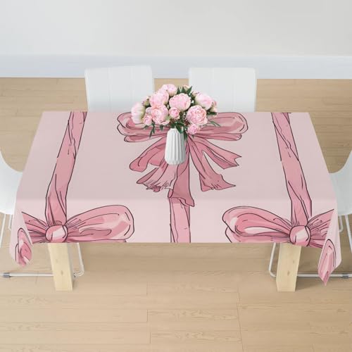 Geschenk-Tischdecken mit Fliege, festliche Tage, rechteckig, wasserdicht und schmutzabweisend, Tischdecken für Catering, Picknicks, Geburtstage, Gärten, Bauernhäuser, Heimdekoration, 152,4 x 213,4 cm Geschenk-Tischdecken mit Fliege, festliche Tage, rechteckig, wasserdicht und schmutzabweisend, Tischdecken für Catering, Picknicks, Geburtstage, Gärten, Bauernhäuser, Heimdekoration, 152,4 x 213,4 cm von Foerrkelg