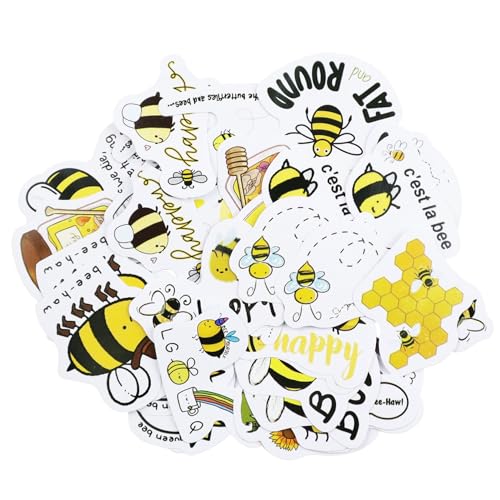 Scrapbooking Bee Stickers, 46Pcs Bee Emotions Scrapbook Stickers, Cute Honey Bees Sticker, Good Mood Sticker for Photo Albums, Diaries, Crafts, Scrapbooks, Notebooks, Memoirs von Fofuyim