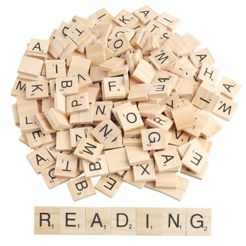 Holzbuchstaben, 200 Stück Scrabble Buchstaben Holz Holzbuchstaben Zum Basteln A Bis Z Rechtschreibung Mit Zahlen Kleine Holzbuchstaben Zum Basteln Lernen Holz Buchstaben Klein von Fogbush