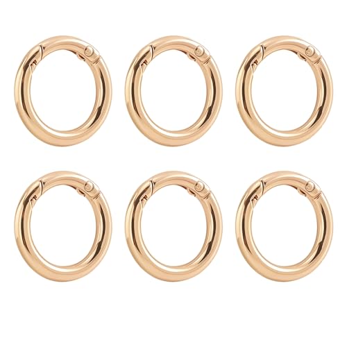 Schlüsselring Gold, 6 Schlüsselanhänger Gold Karabiner Rund Runde Karabiner Für Geldbörse Wanderrucksack Taschenringe Schlüsselring Gold, 6 Schlüsselanhänger Gold Karabiner Rund Runde Karabiner Für Geldbörse Wanderrucksack Taschenringe von Fogbush