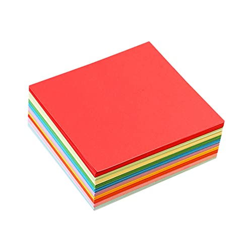 100 Blatt Faltpapier 10 Farben Quadratisches Papier Doppelseitiges Papier Geschenk Für Kinder Jungen Mädchen Anfänger. 100 Blatt 10 Farben Papier Doppelseitiges Quadratisches Papier von Fogun