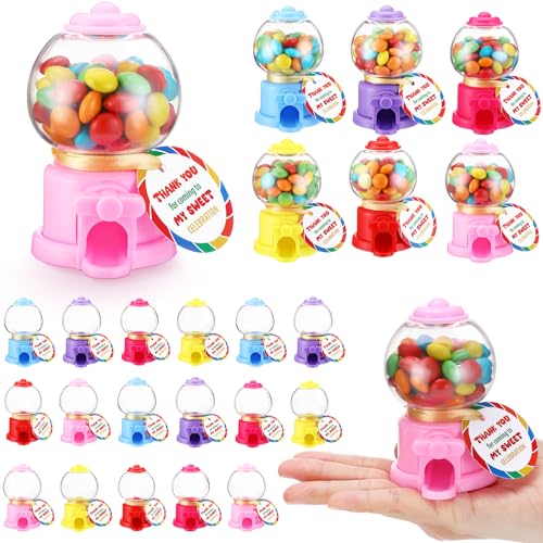 Foilswirl 24 Sets Süßigkeiten-Partygeschenke mit 9,5 cm Mini-Süßigkeitenspender, Spielzeug, Dankeskarten, Kunststoff-Kaugummi-Maschinen für süße Geburtstagsparty-Dekorationen Foilswirl 24 Sets Süßigkeiten-Partygeschenke mit 9,5 cm Mini-Süßigkeitenspender, Spielzeug, Dankeskarten, Kunststoff-Kaugummi-Maschinen für süße Geburtstagsparty-Dekorationen von Foilswirl
