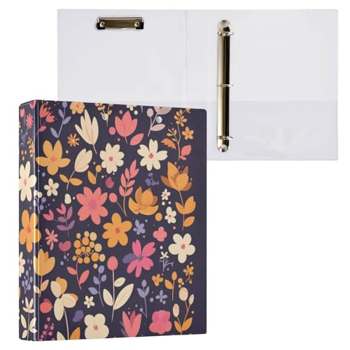 Foiosoh 3 Ringbücher 1 und 1/2 Zoll Notizbücher mit Klemmbrett, 1/2 Pack, Schulbedarf, 200 Blatt, mexikanisches Blumenmuster, Violett Foiosoh 3 Ringbücher 1 und 1/2 Zoll Notizbücher mit Klemmbrett, 1/2 Pack, Schulbedarf, 200 Blatt, mexikanisches Blumenmuster, Violett von Foiosoh