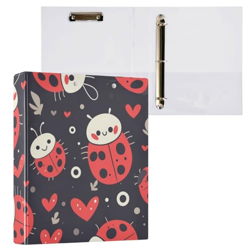 Foiosoh 3 Ringbücher 1 und 1/2 Zoll Notizbücher mit Taschen 1/2 Pack Binder für Studenten, Hardcover Marienkäfer Foiosoh 3 Ringbücher 1 und 1/2 Zoll Notizbücher mit Taschen 1/2 Pack Binder für Studenten, Hardcover Marienkäfer von Foiosoh